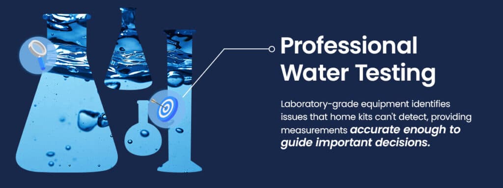 professional water testing provides measurements accurate enough to guide important decisions